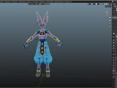 Beerus Dragon Ball for Blender Only 3D-Modell