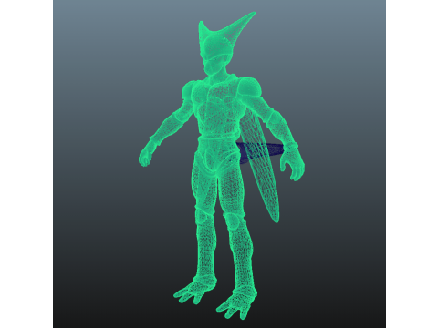Cell Dragon Ball for Blender Only 3D Модель