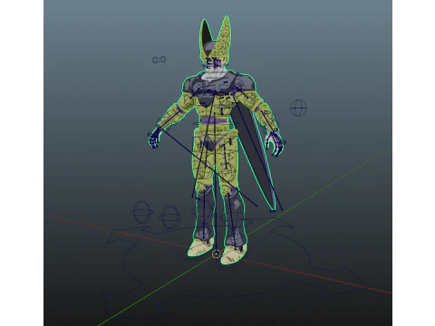 Cell Dragon Ball Perfeito apenas para Blender Modelo 3D