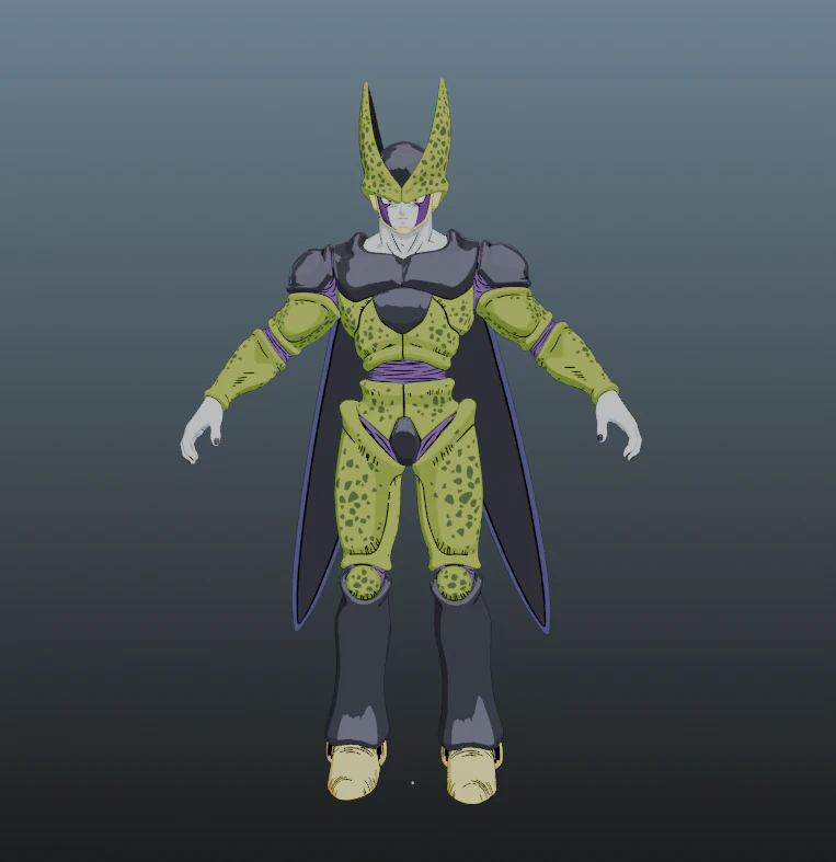 Cell Dragon Ball Perfeito apenas para Blender Modelo 3D .c4d .max .obj .3ds .fbx .stl .blend 