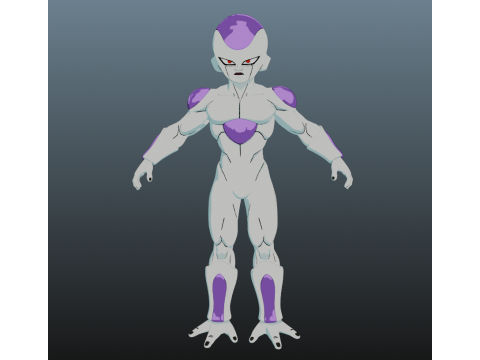 Frieza Fourth Dragon Ball for Blender Only 3D Model