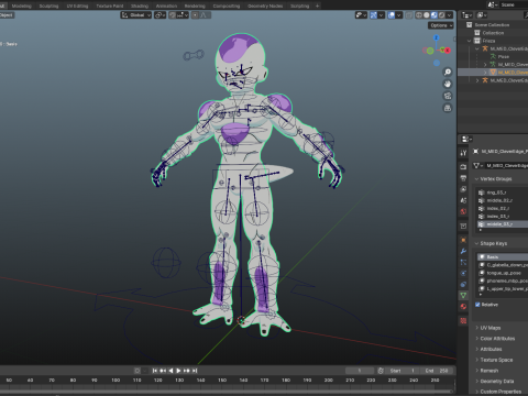 Frieza Fourth Dragon Ball for Blender Only 3Dモデル