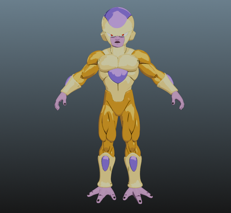 Golden Frieza Dragon Ball for Blender Only Modelo 3D .c4d .max .obj .3ds .fbx .stl .blend 