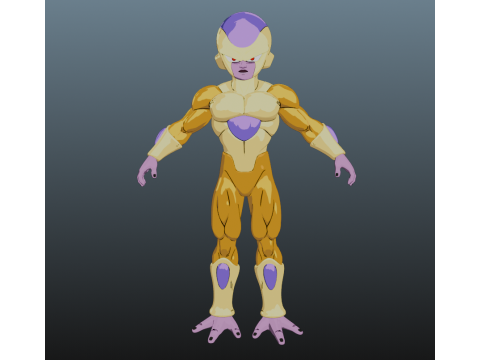 Golden Frieza Dragon Ball for Blender Only 3D Model