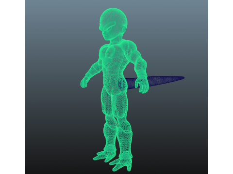 Golden Frieza Dragon Ball for Blender Only Modelo 3D
