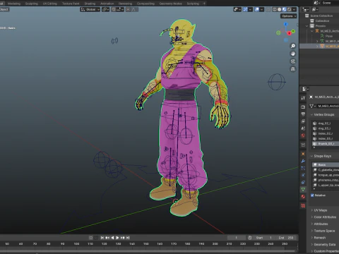Power Piccolo Dragon Ball for Blender Only 3D Model