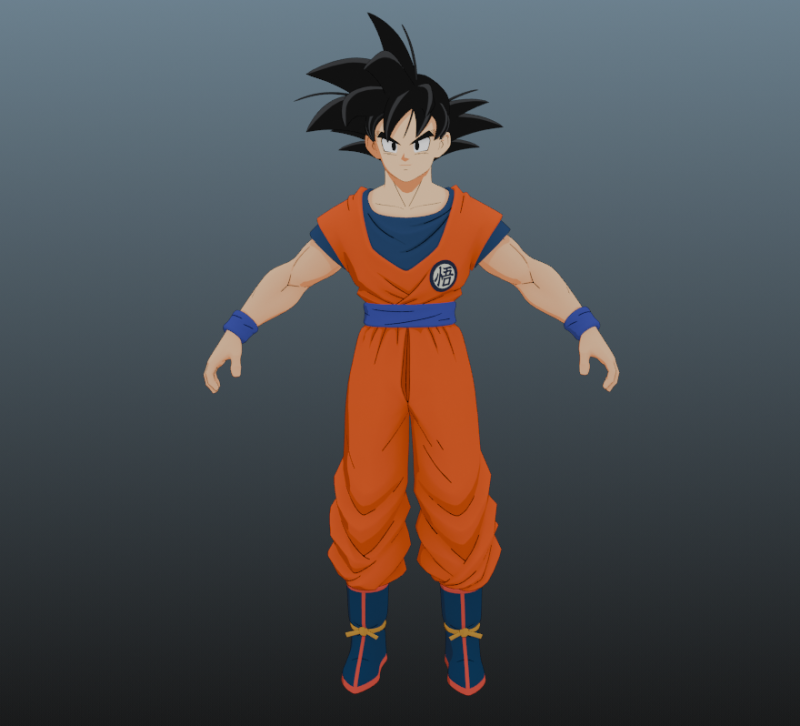 Goku Dragon Ball for Blender Only Modelo 3D .c4d .max .obj .3ds .fbx .stl .blend 