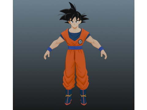 Goku Dragon Ball for Blender Only 3D Model