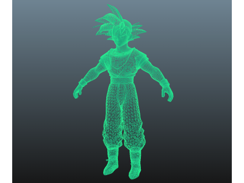 Goku Dragon Ball for Blender Only Modelo 3D