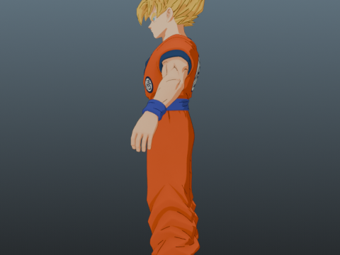 Goku Super Saiyan Dragon Ball for Blender Only Modelo 3D