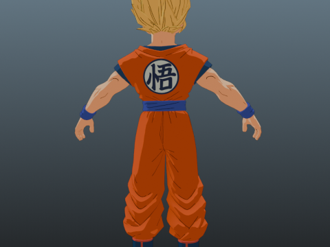 Goku Super Saiyan Dragon Ball for Blender Only Modelo 3D