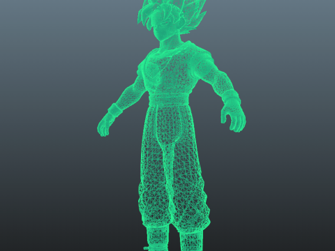 Goku Super Saiyan Dragon Ball for Blender Only Modelo 3D