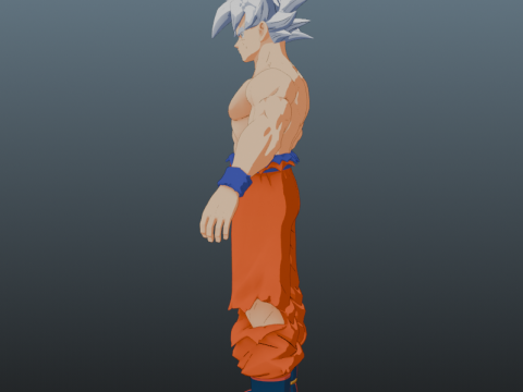 Goku Ultra Instinct Dragon Ball for Blender Only Model 3D
