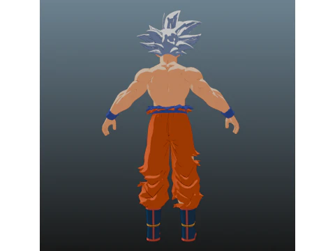 Goku Ultra Instinct Dragon Ball for Blender Only 3D Model