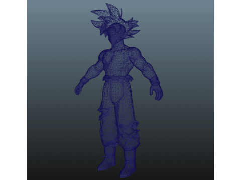 Goku Ultra Instinct Dragon Ball for Blender Only Model 3D