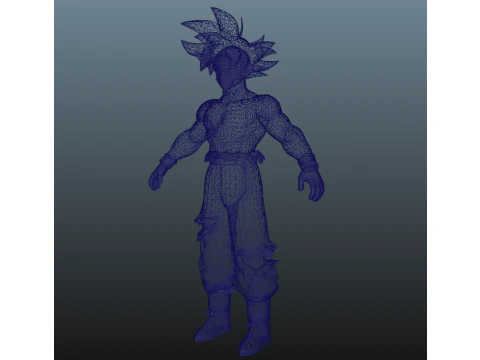 Goku Ultra Instinct Dragon Ball for Blender Only 3D Model