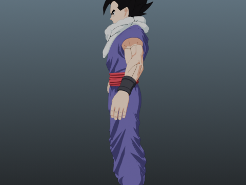 Gohan Dragon Ball for Blender Only 3D मॉडल