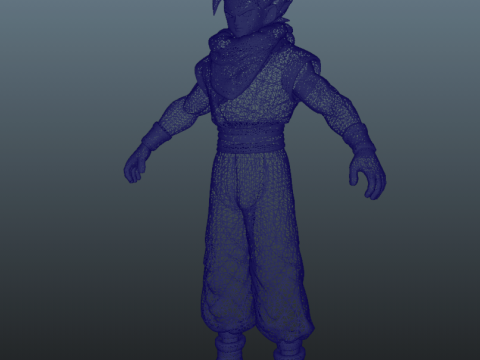 Super Gohan Dragon Ball for Blender Only 3D Model