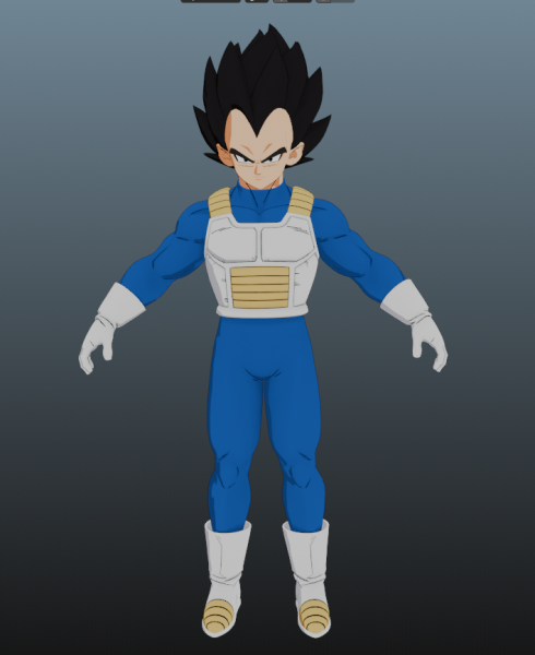 Vegeta Dragon Ball for Blender Only 3D Model .c4d .max .obj .3ds .fbx .stl .blend 