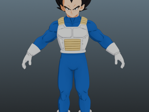 Vegeta Dragon Ball for Blender Only 3D Model