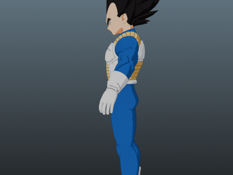 Vegeta Dragon Ball for Blender Only 3D Model