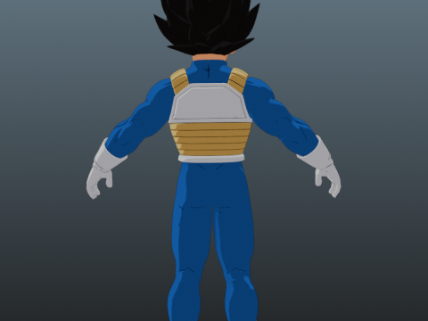 Vegeta Dragon Ball for Blender Only 3D Model