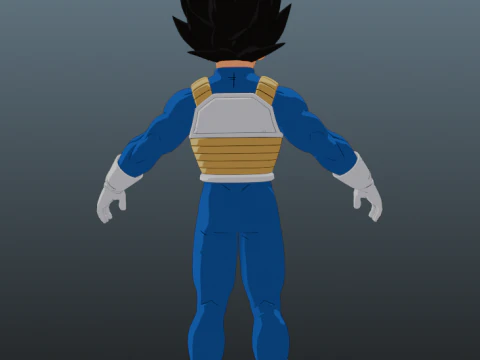 Vegeta Dragon Ball for Blender Only 3D Model