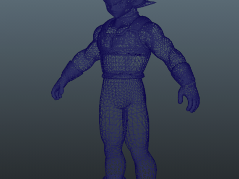 Vegeta Dragon Ball for Blender Only 3D Model