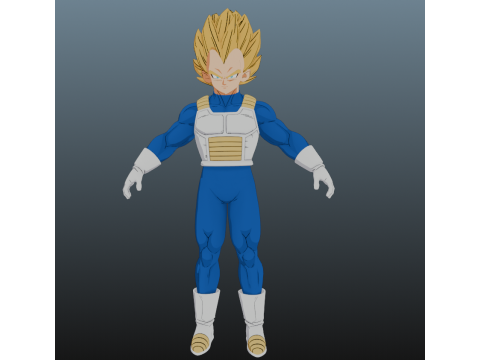 Vegeta Super Saiyan Dragon Ball for Blender Only 3D Model