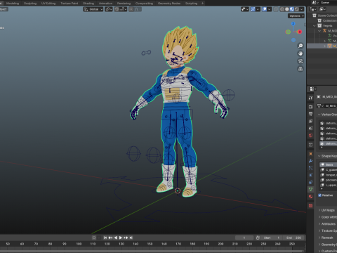 Vegeta Super Saiyan Dragon Ball for Blender Only Modelo 3D