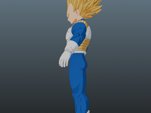 Vegeta Super Saiyan Dragon Ball for Blender Only Modelo 3D
