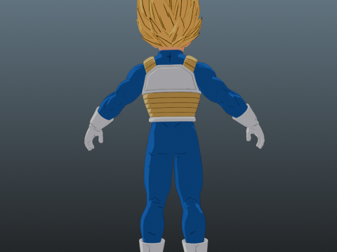 Vegeta Super Saiyan Dragon Ball for Blender Only Modelo 3D