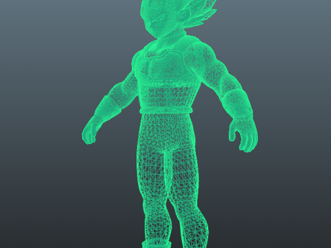 Vegeta Super Saiyan Dragon Ball for Blender Only Modelo 3D