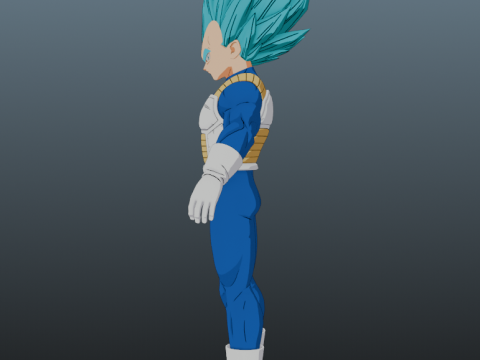 Vegeta Super Saiyan Blue Dragon Ball for Blender Only 3D 모델