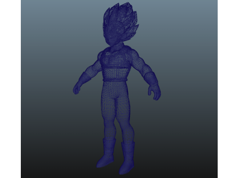 Vegeta Super Saiyan Blue Dragon Ball for Blender Only 3D 모델