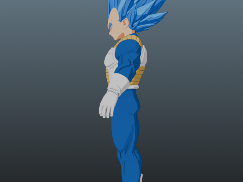 Vegeta SSB SS Evolved Dragon Ball for Blender Only 3D Model