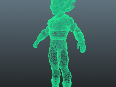 Vegeta SSB SS Evolved Dragon Ball for Blender Only 3D Model