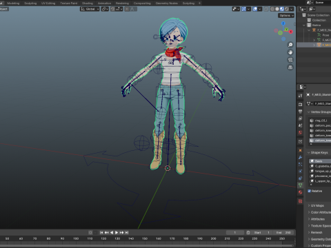 Bulma Dragon Ball for Blender Only 3D Модель