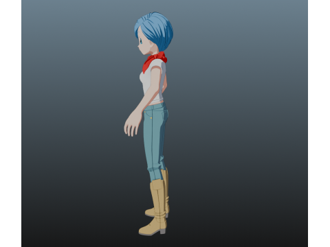 Bulma Dragon Ball for Blender Only 3D Модель