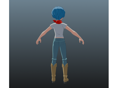 Bulma Dragon Ball for Blender Only 3D Модель