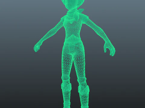 Bulma Dragon Ball for Blender Only 3D Model