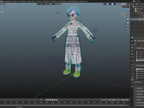 Bulma Lab Coat Dragon Ball for Blender Only 3D 模型