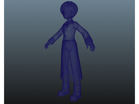 Bulma Lab Coat Dragon Ball for Blender Only 3D 模型