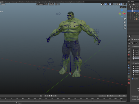 Hulk for Blender Only 3D Model