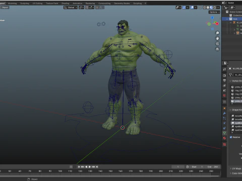 Hulk for Blender Only 3D Model