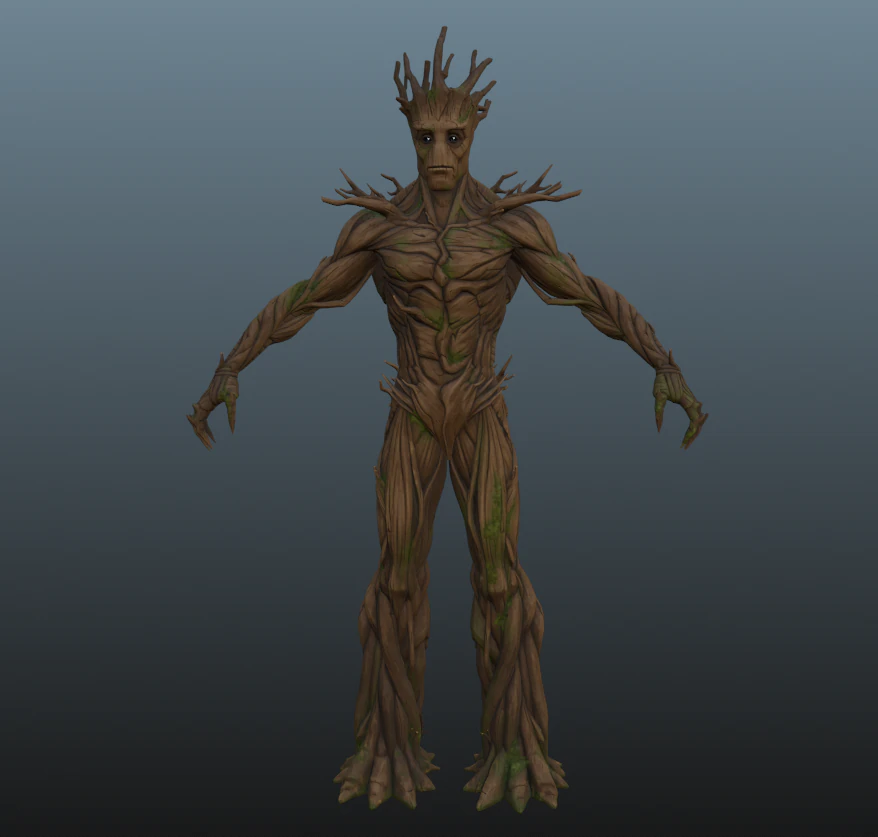 블렌더 전용 그루트 3D 모델 .c4d .max .obj .3ds .fbx .stl .blend 