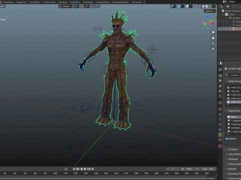 Groot for Blender Only 3D Model