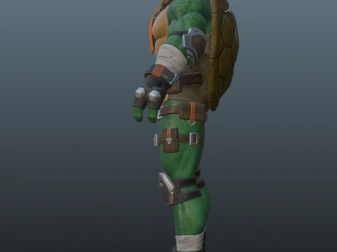 Ninja Turtle Michelangelo for Blender Only 3D Model