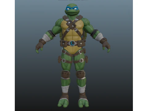 Tortuga Ninja Leonardo solo para Blender Modelo 3D