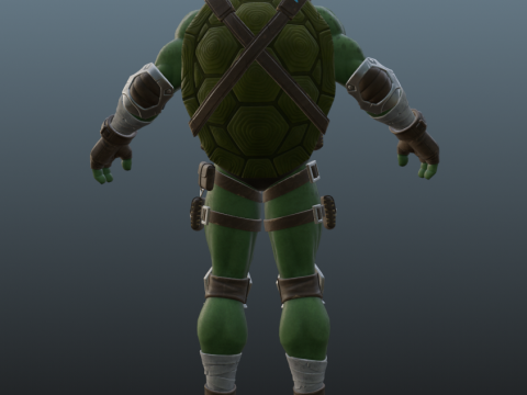 Ninja Turtle Leonardo for Blender Only Modelo 3D